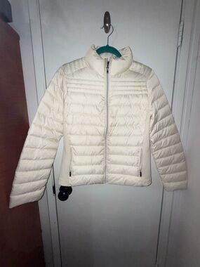 Ci Sono Cream Quilted Lightweight Puffer Jacket